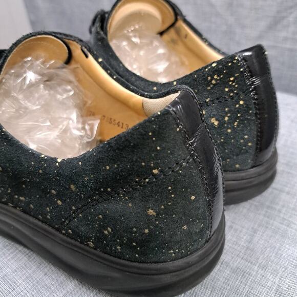 Finn Comfort Ikebukuro Black Nubuck Glitter Sneaker Shoes Women's 7.5 US - Picture 5 of 13